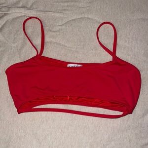 Red Underboob Bikini Top